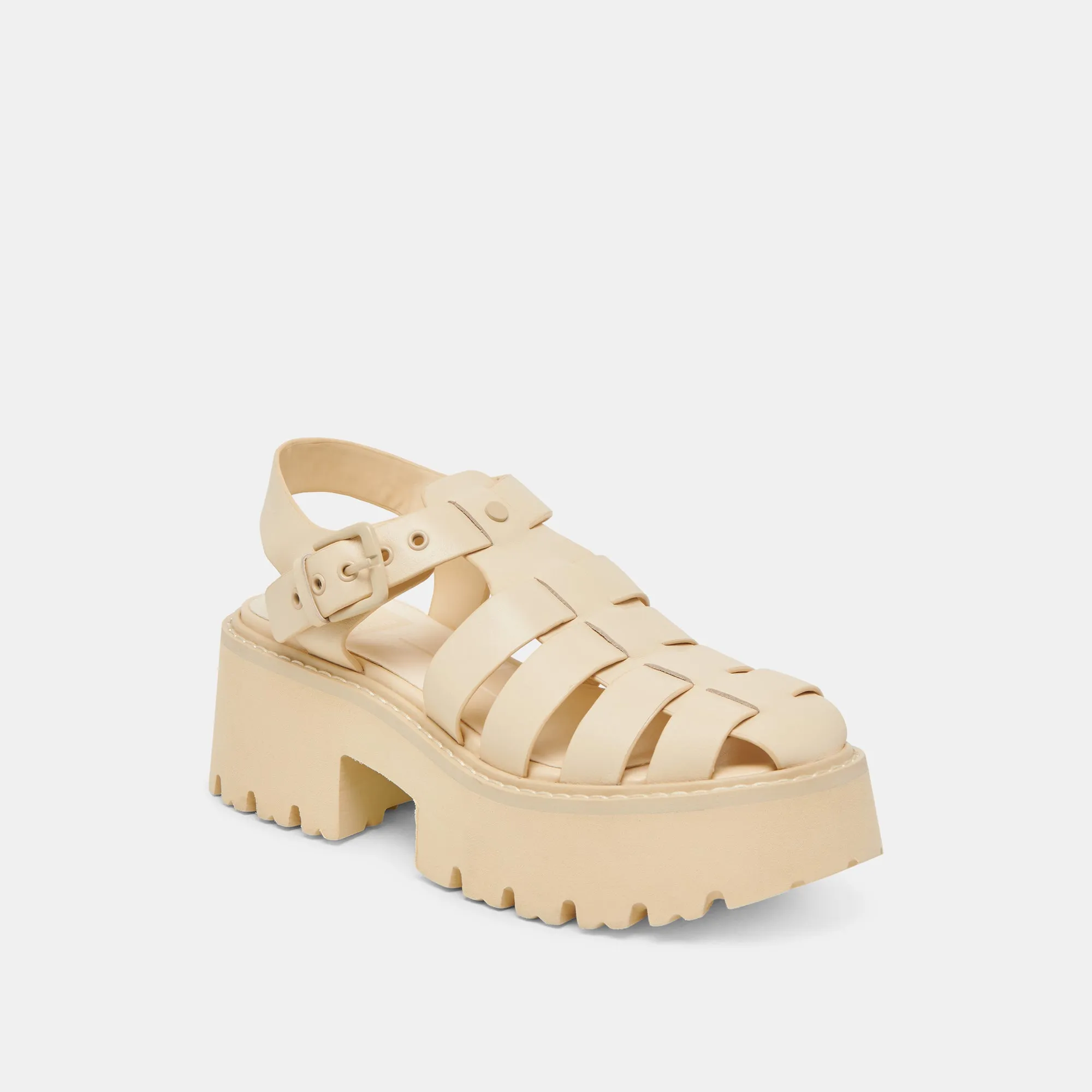 LASLY TONALE SANDALEN HELLGELB LEDER