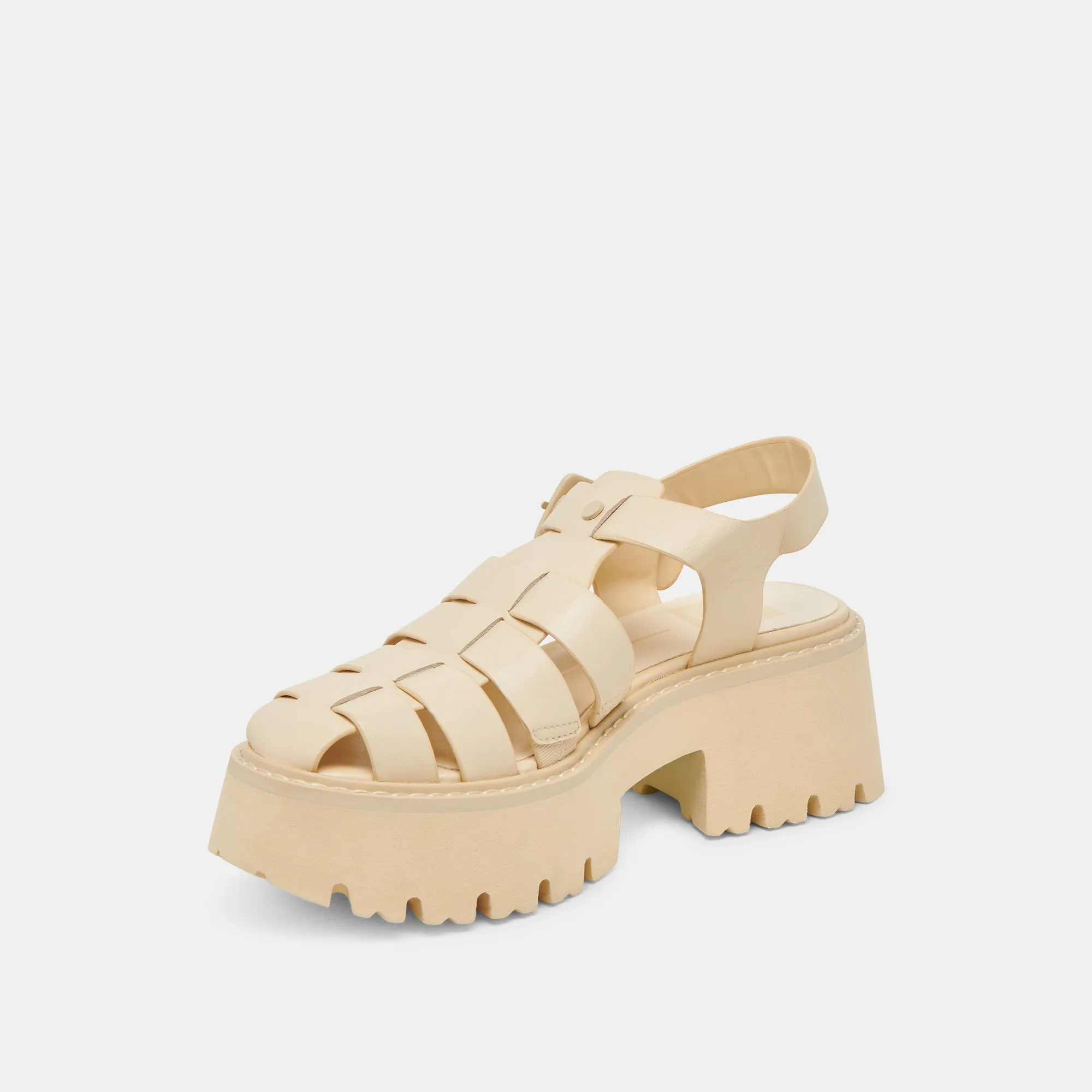 LASLY TONALE SANDALEN HELLGELB LEDER