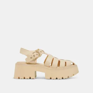 LASLY TONALE SANDALEN HELLGELB LEDER