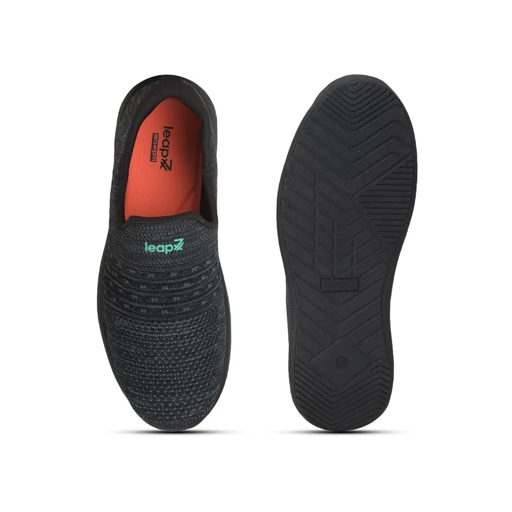 Leap7x Casual Schwarzer Schnürsenkelloser Schuh Für Herren RORY-12 Von Liberty