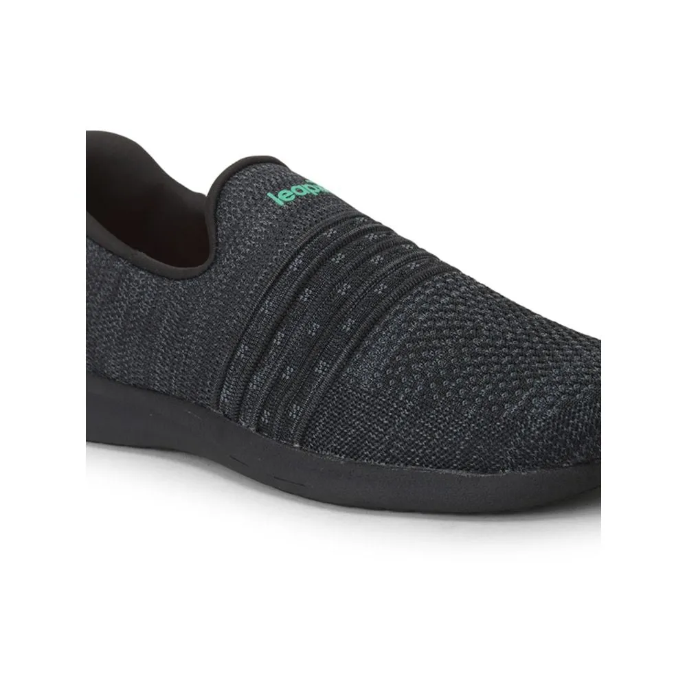 Leap7x Casual Schwarzer Schnürsenkelloser Schuh Für Herren RORY-12 Von Liberty