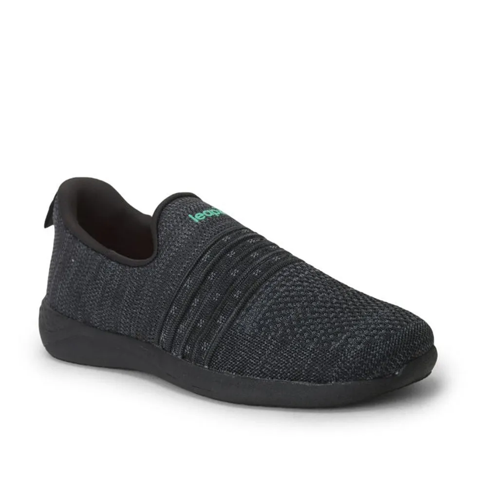 Leap7x Casual Schwarzer Schnürsenkelloser Schuh Für Herren RORY-12 Von Liberty