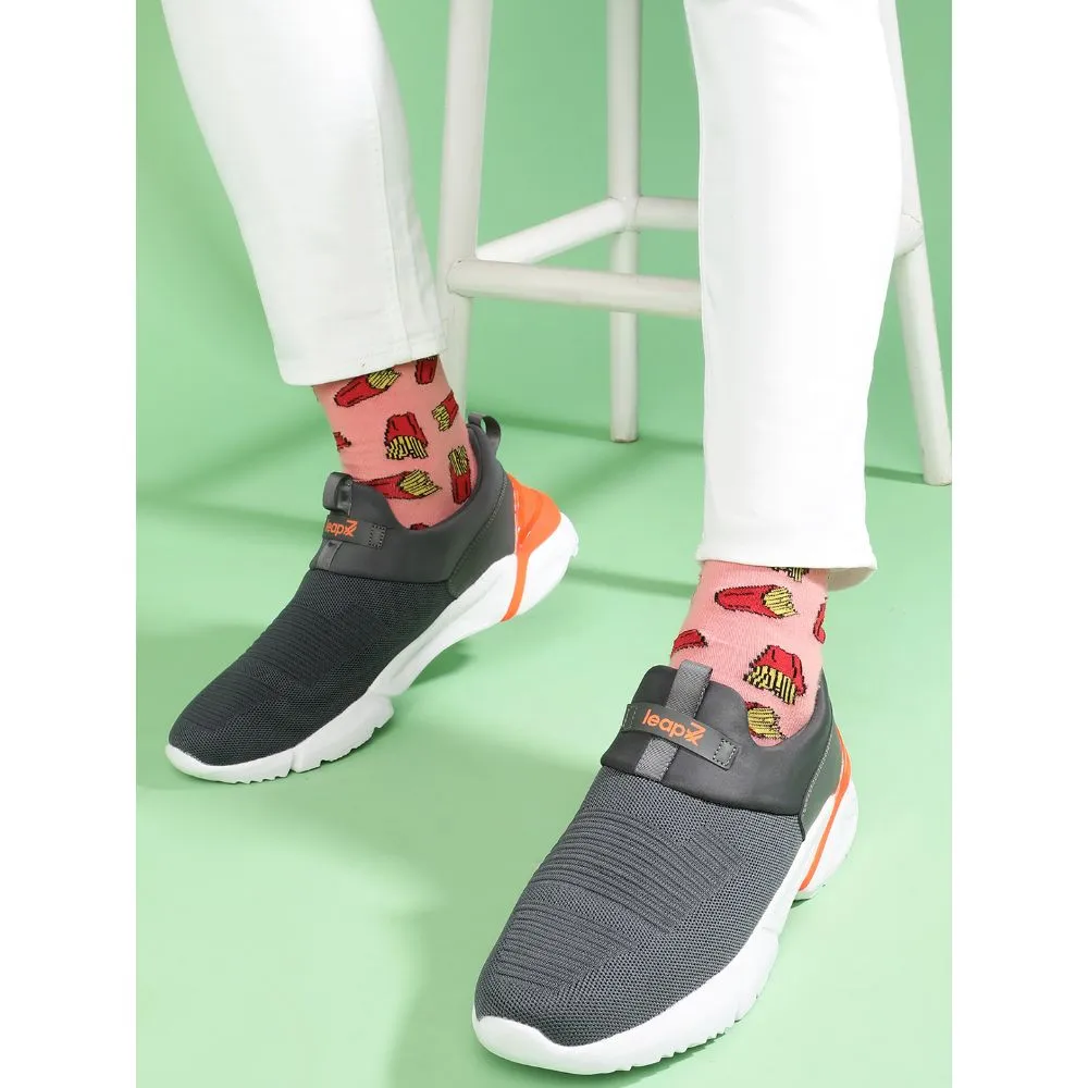 Leap7x Graue Freizeit-Slip-On Schuhe ohne Schnürung für Herren BRISK-01 von Liberty