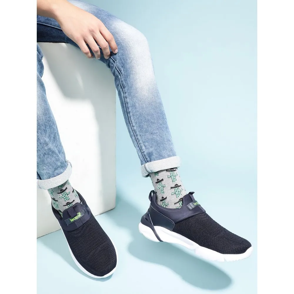 Leap7x Schnürsenkellose Marineblaue Freizeit-Slip-On Schuhe Für Herren BRISK-01 Von Liberty