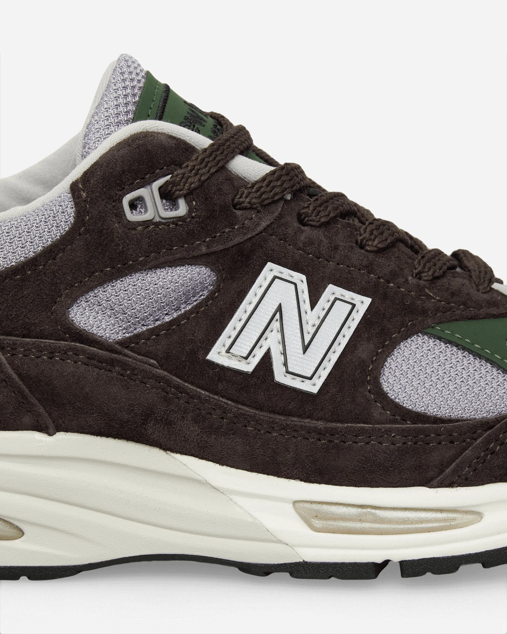Hergestellt in UK 991v2 Sneakers Lakritz / Lavendelgrau / Douglasie