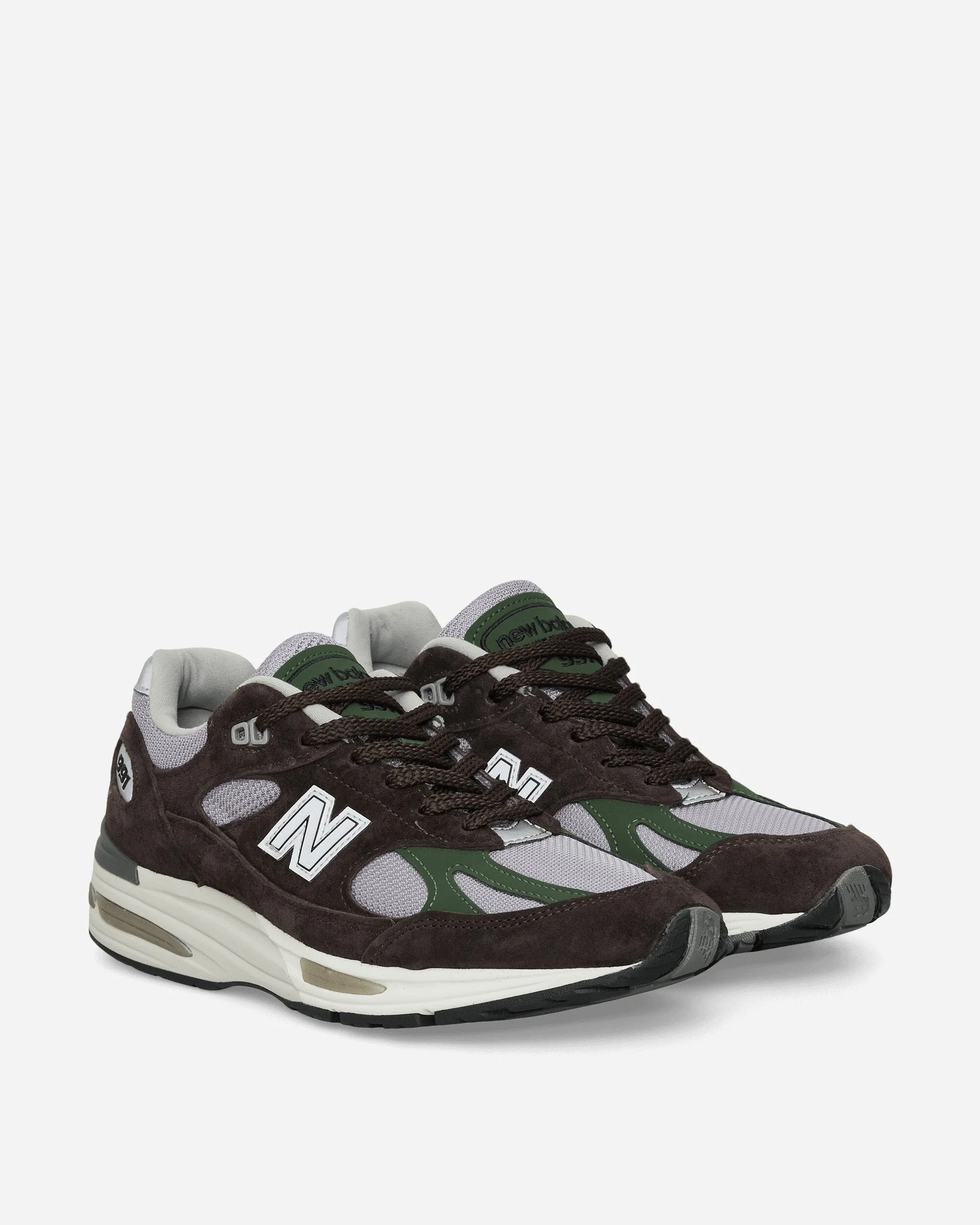 Hergestellt in UK 991v2 Sneakers Lakritz / Lavendelgrau / Douglasie