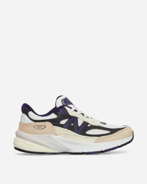 In den USA hergestellte 990v6 Sneakers Weiß / Schwarz Pflaume / Phantom