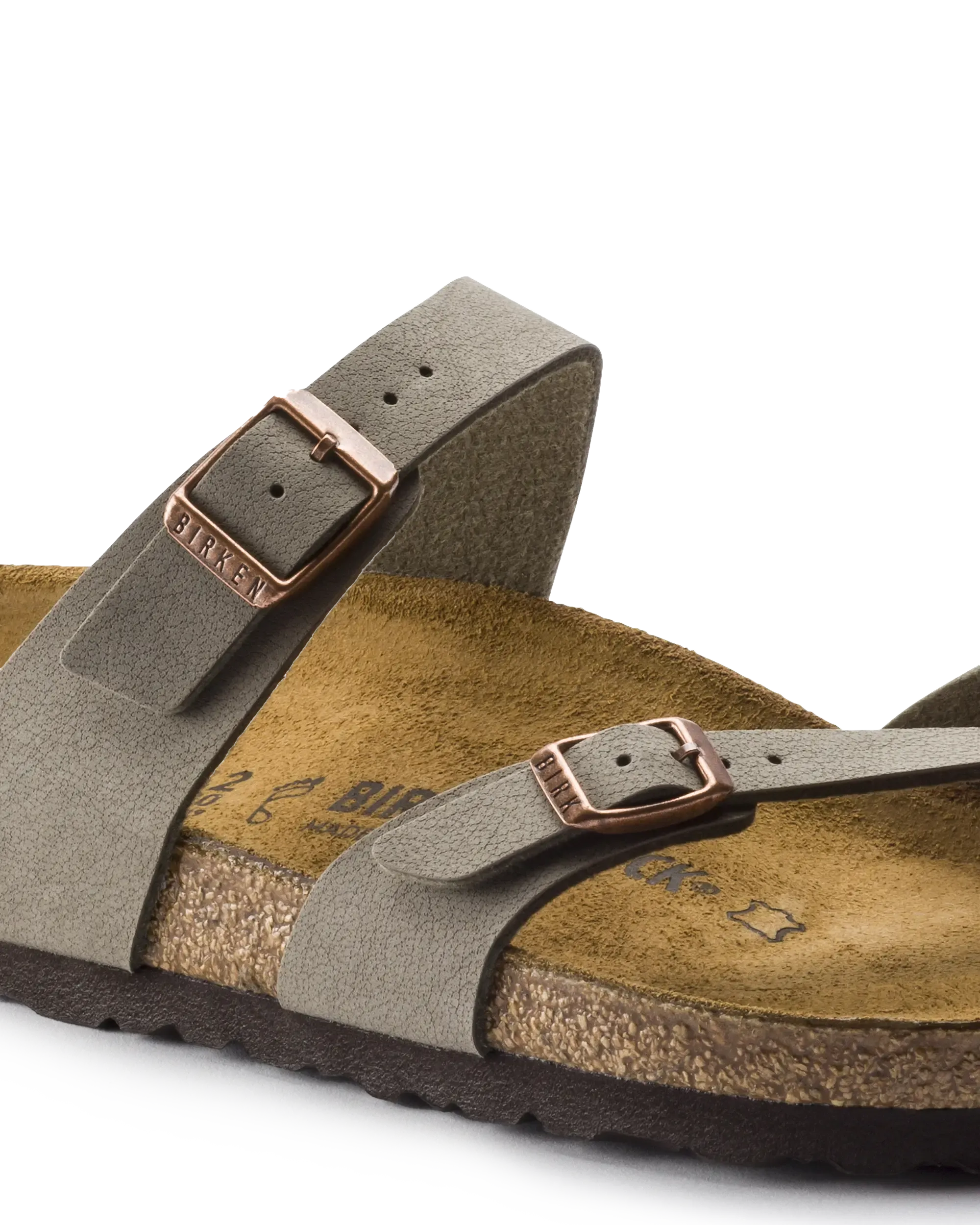 Mayari Birko-Flor Nubuck Sandalen in Stein
