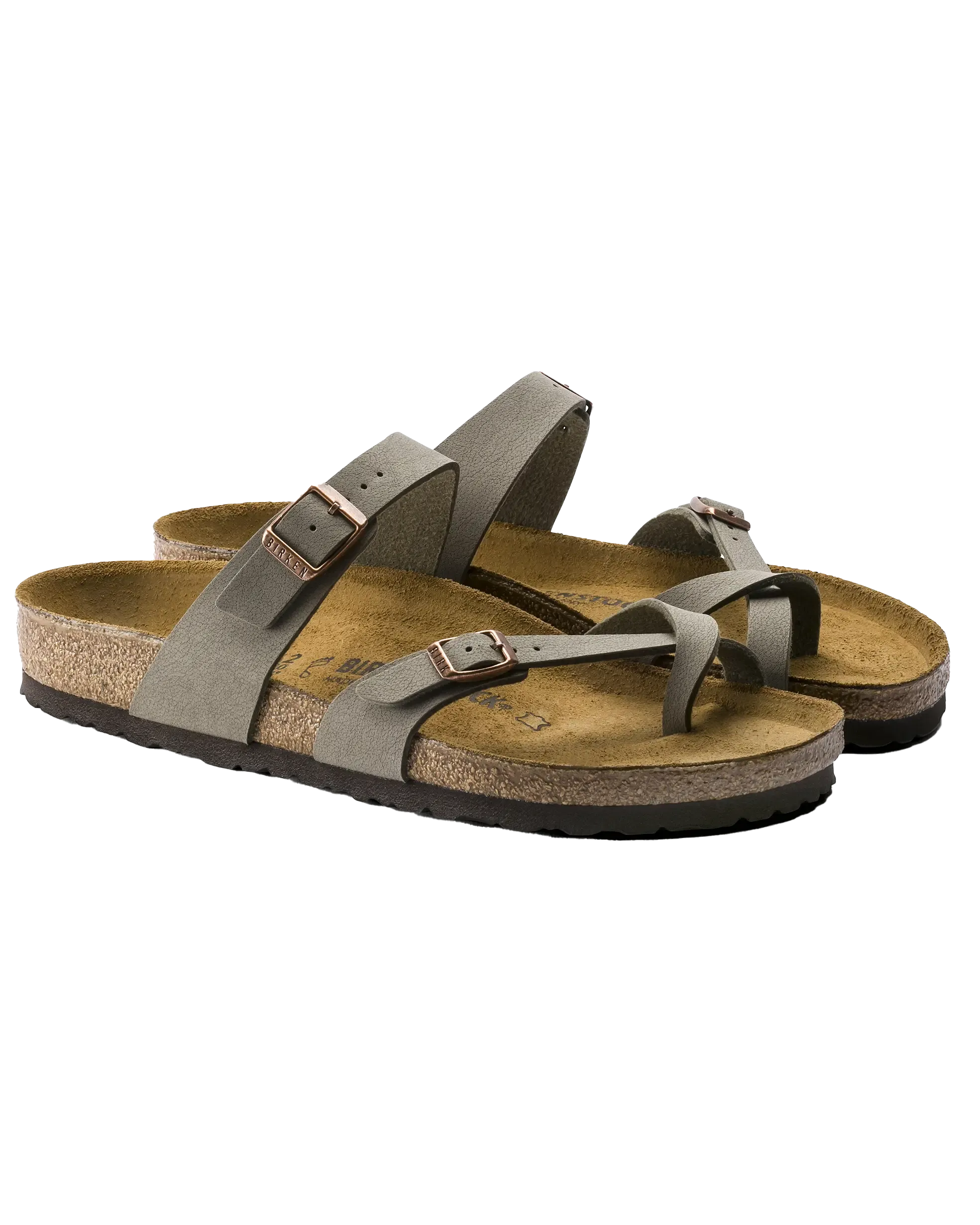 Mayari Birko-Flor Nubuck Sandalen in Stein
