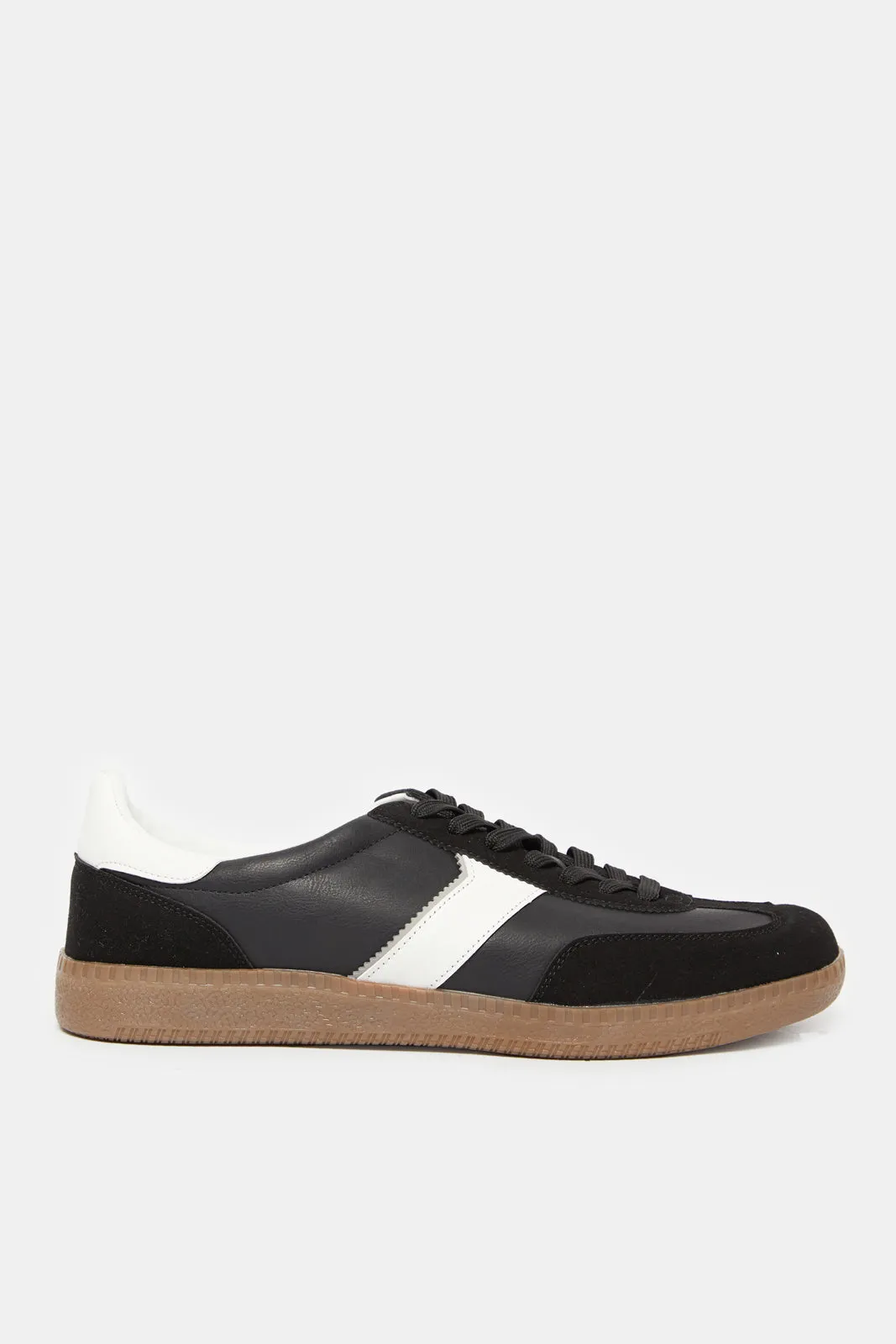 Herren Sneakers aus schwarzem Material Block