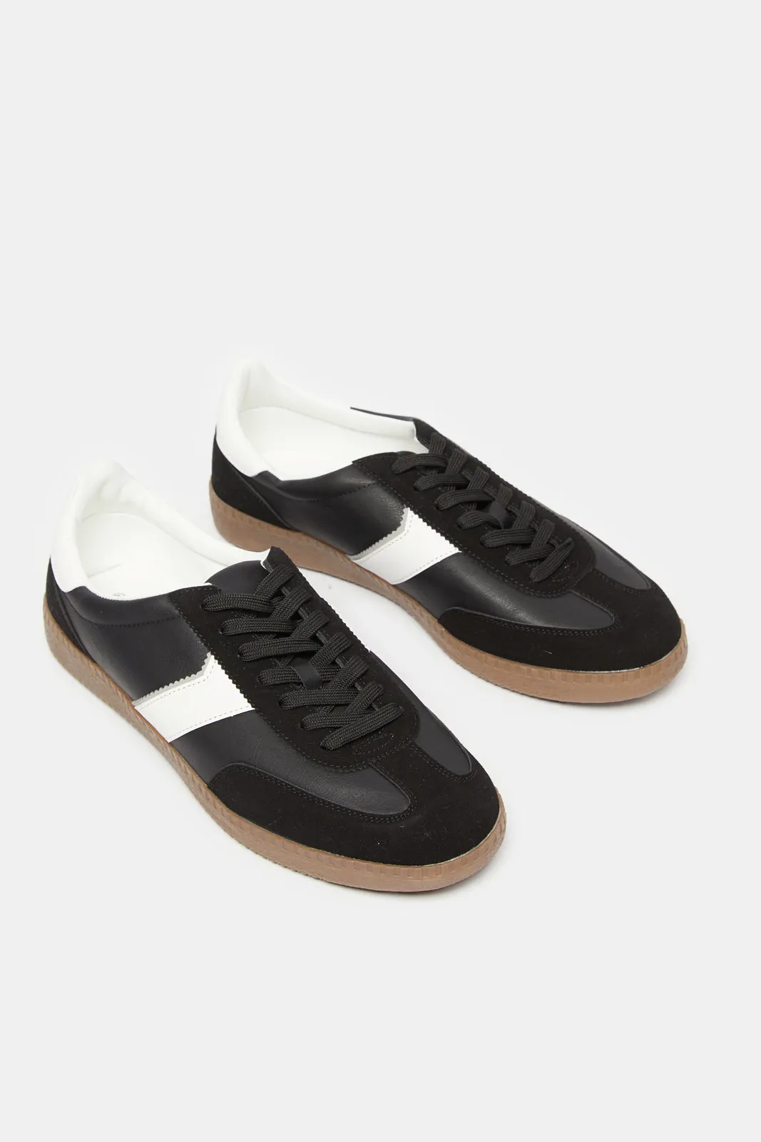 Herren Sneakers aus schwarzem Material Block