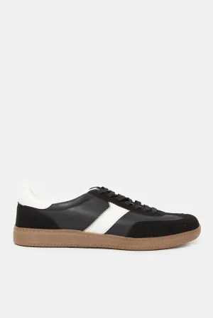 Herren Sneakers aus schwarzem Materialblock