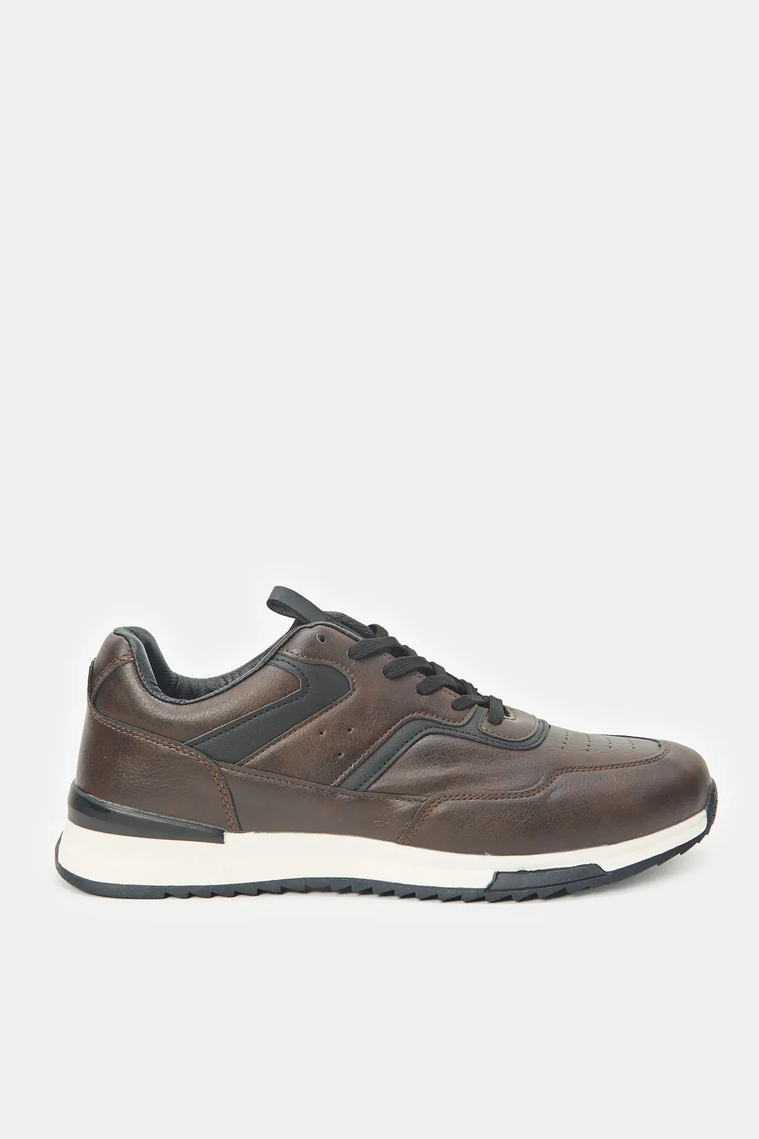 Herren Brauner Schnürsenkel-Sneaker