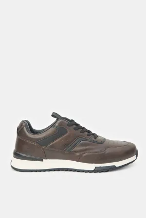 Herren Brauner Schnürsenkel-Sneaker