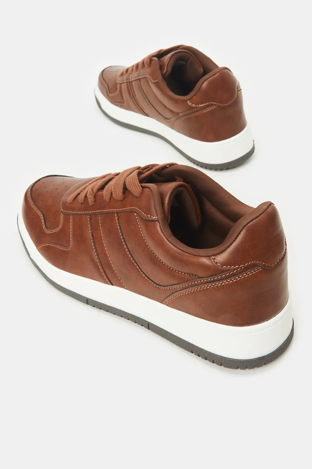 Herren Skaterschuhe aus braunem Materialblock