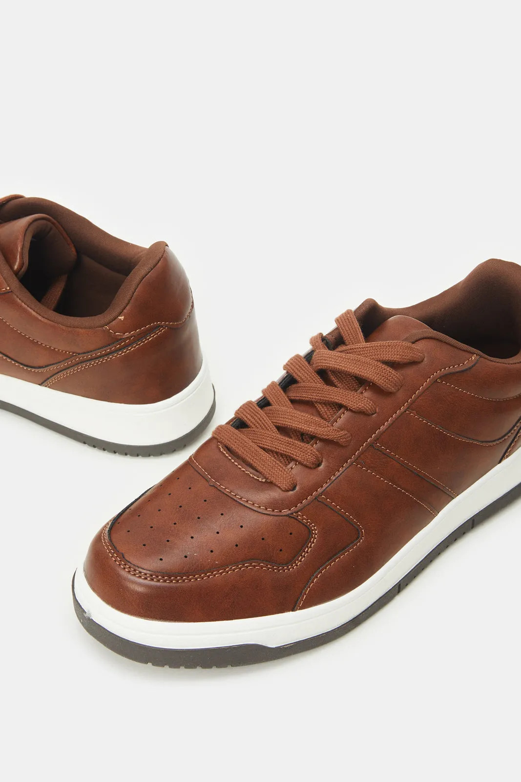 Herren Skaterschuhe aus braunem Materialblock