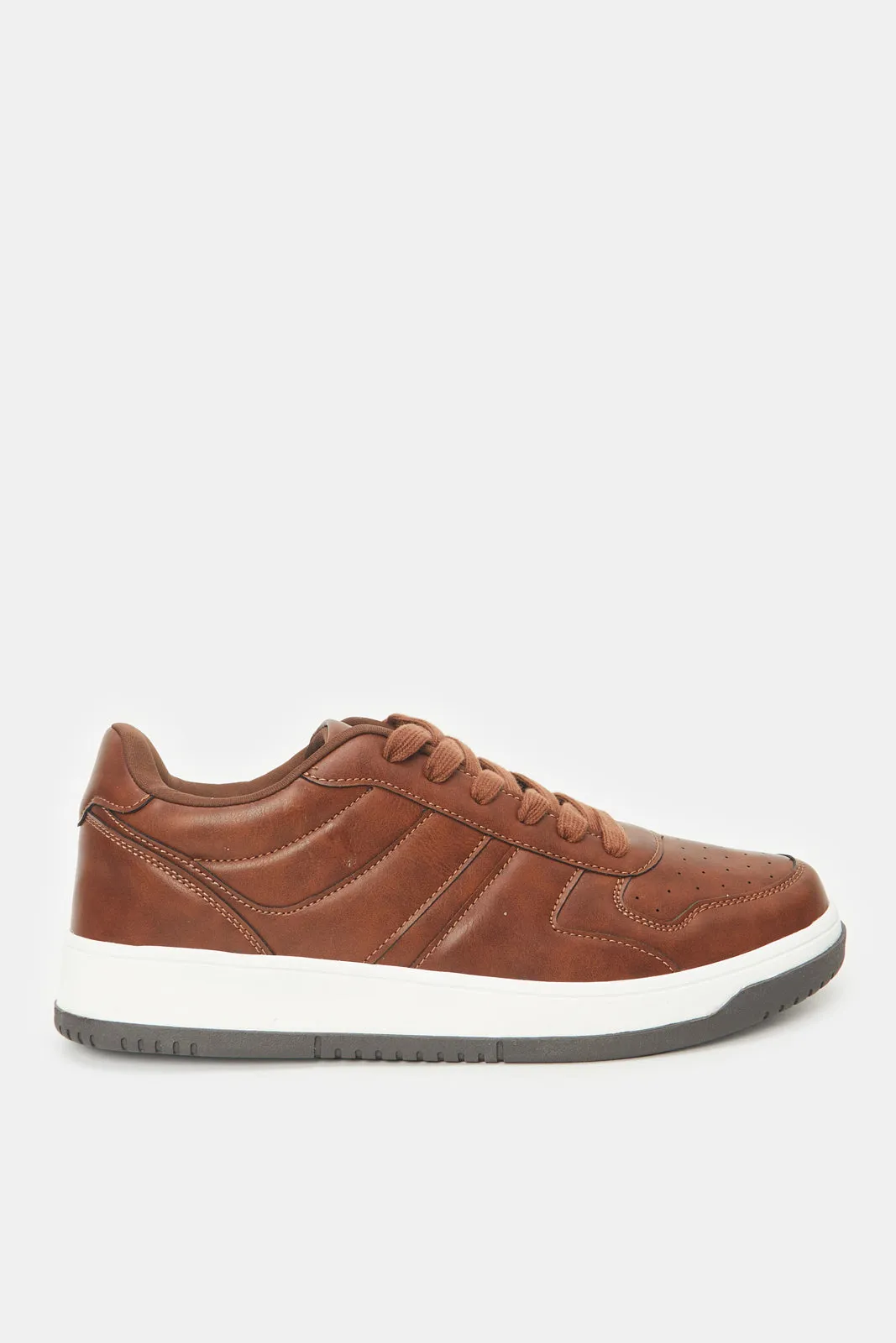 Herren Skaterschuhe aus braunem Materialblock