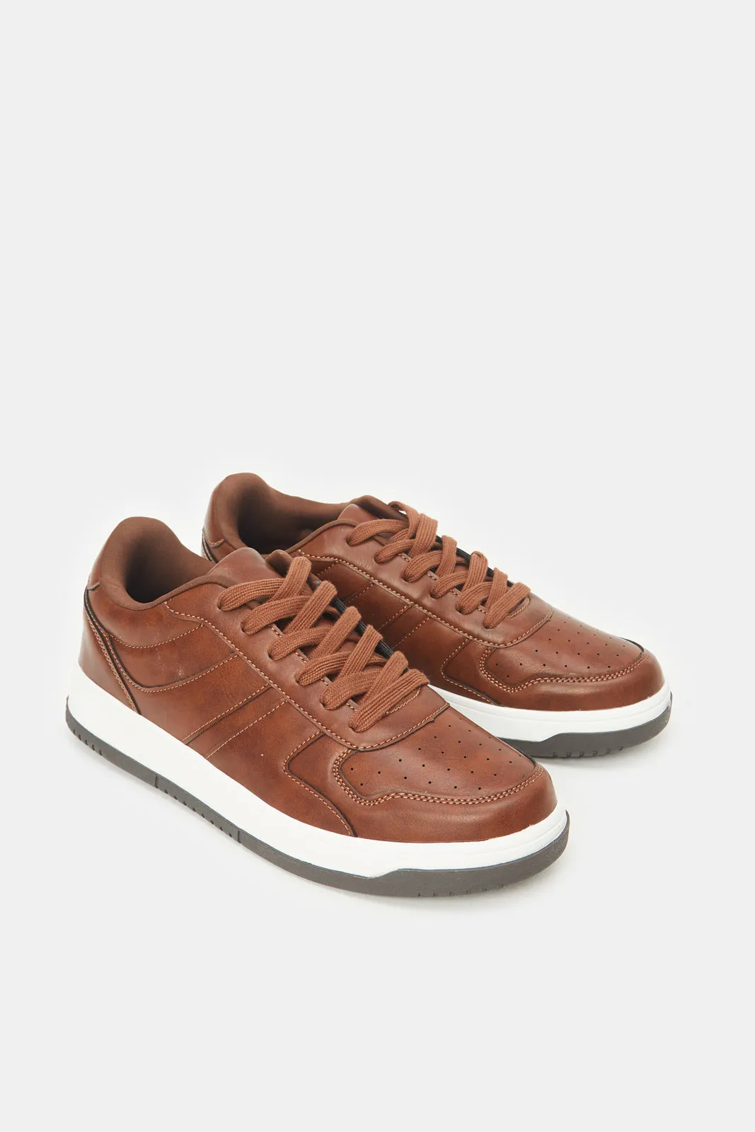 Herren Skaterschuhe aus braunem Materialblock