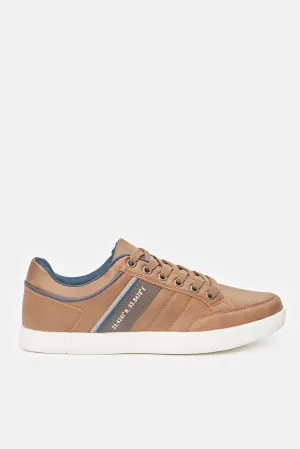 Herren Braune Gestreifte Sneakers