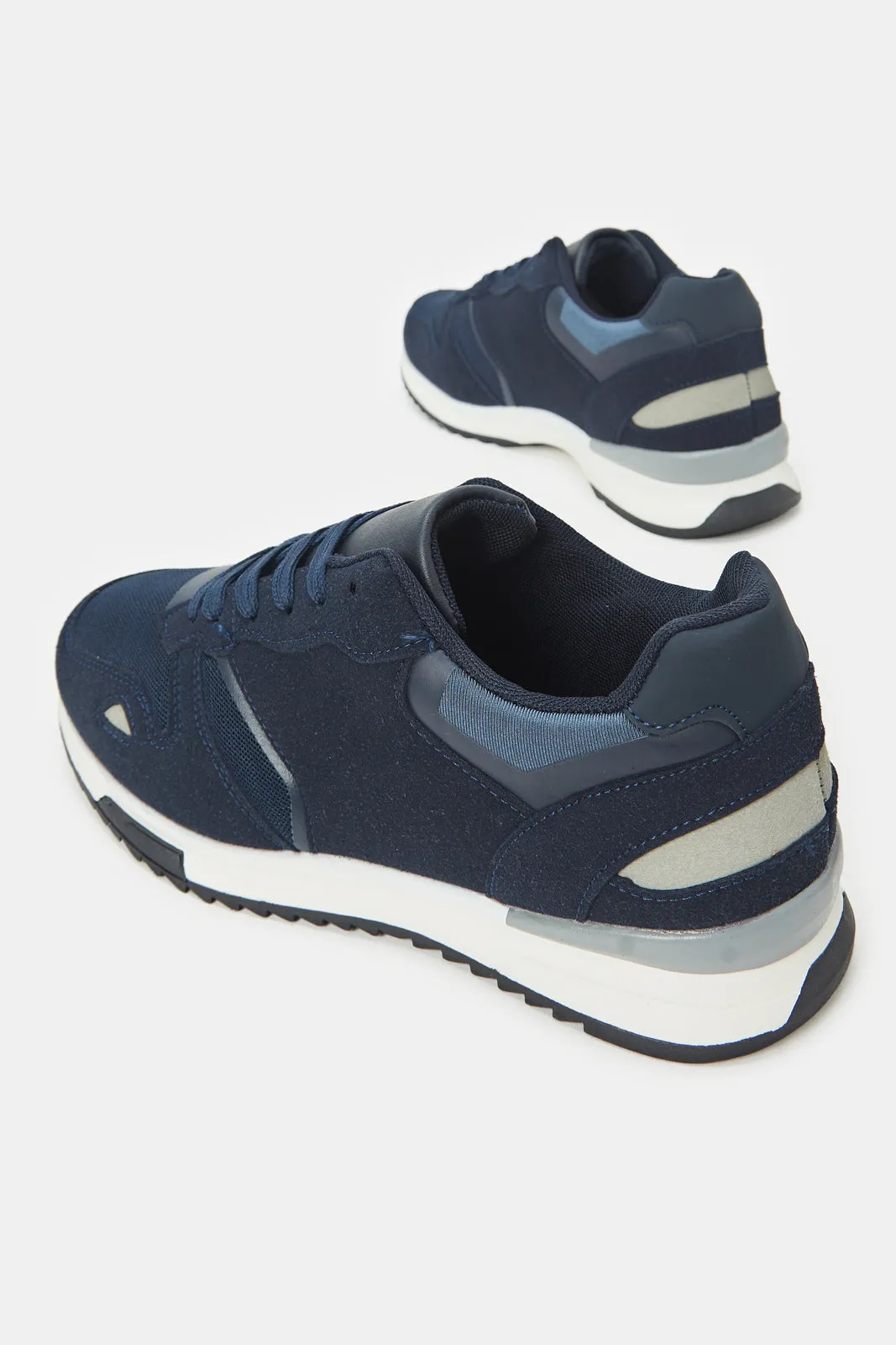 Herren Sneakers mit Navy Farbblock und Schnürung