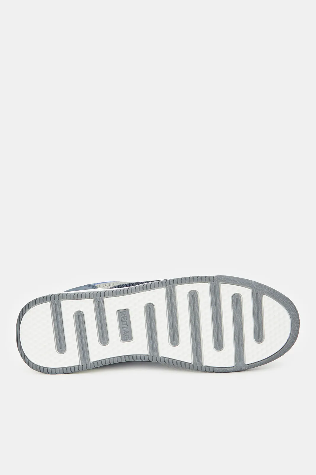 Herren Navy Material Block Sneakers