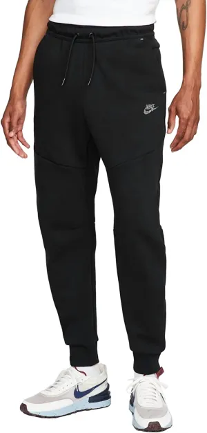 Herren Revival Tech schwarze Fleece Jogginghose mit Kordelzug