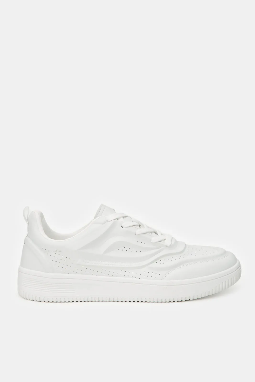 Herren Weiß Material Block Sneaker