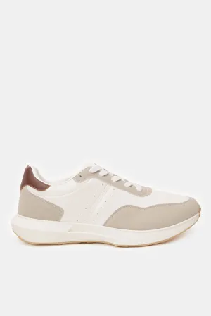 Herren Sneakers aus weißem Materialblock
