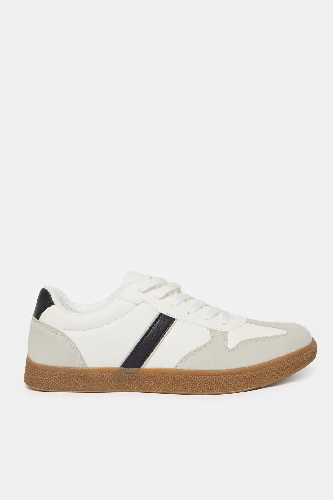 Herren Sneakers aus weißem Materialblock