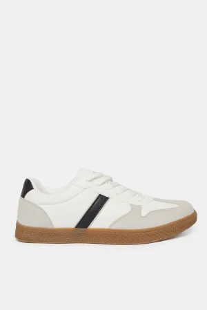 Herren Sneakers aus weißem Materialblock