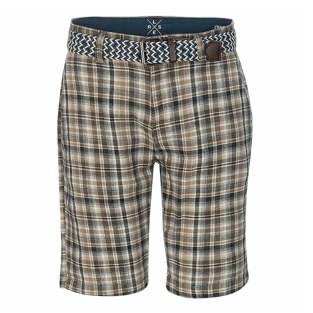 Herren Karo Cargo Shorts, Mehrfarbig