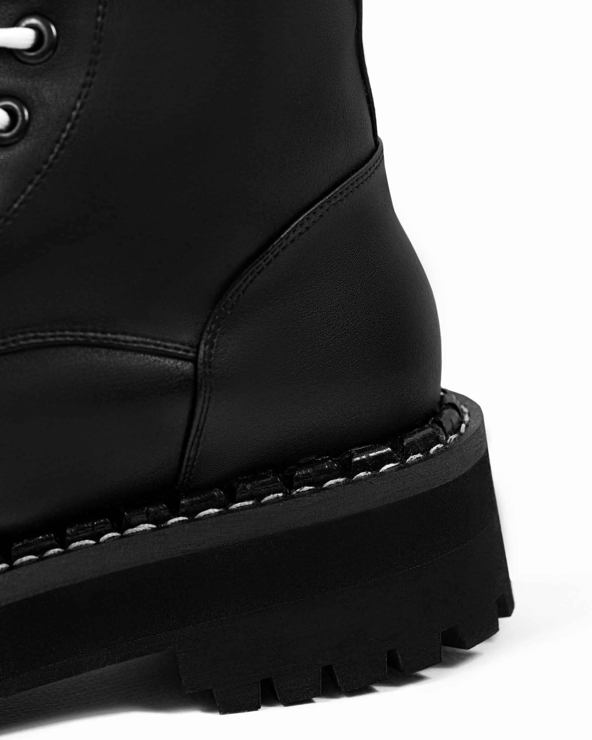 Herren Combat Workers Desserto® Kaktusleder Vegane Stiefel | Schwarz