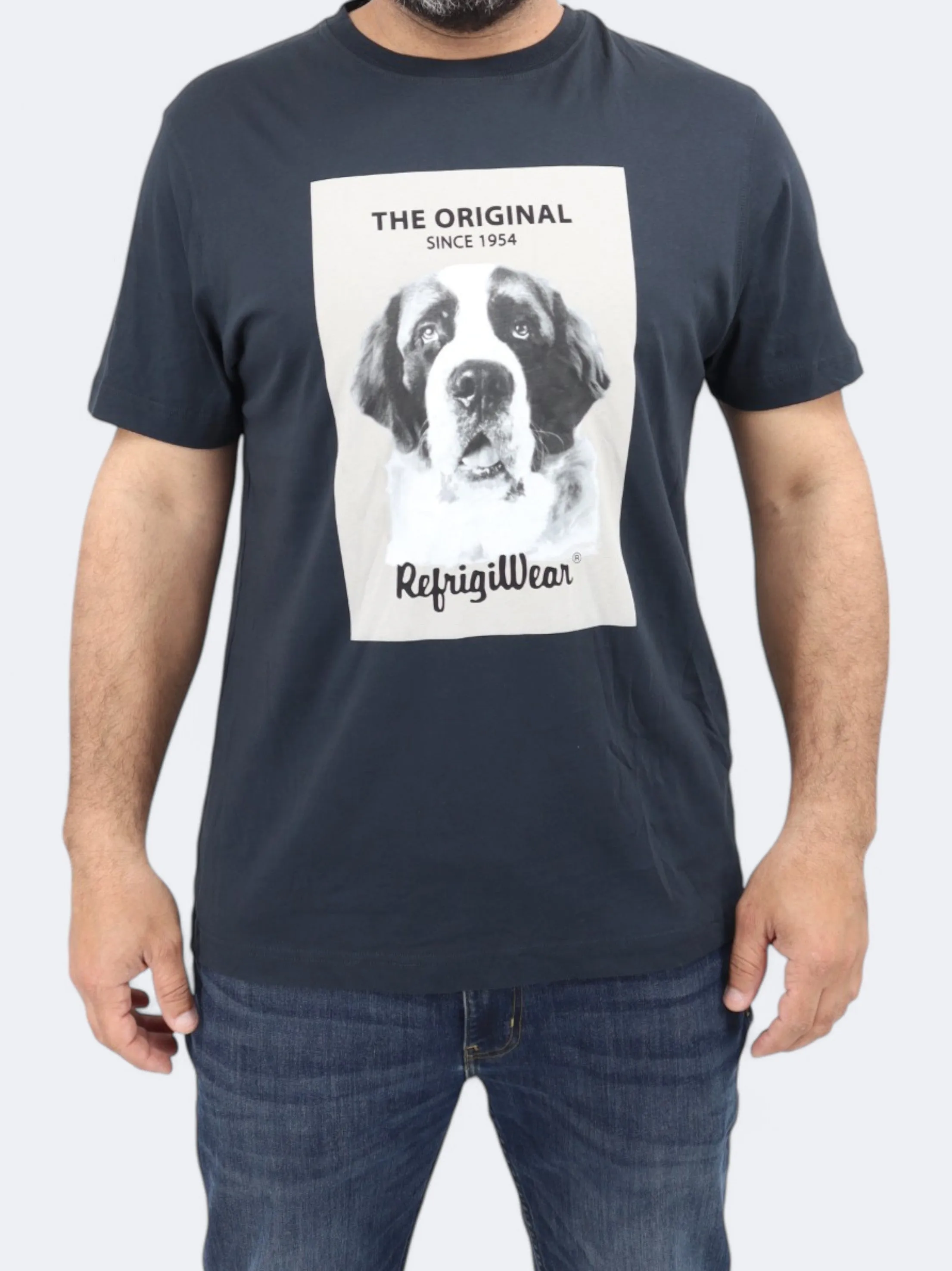 Herren T-Shirt mit Grafikdruck, Marine