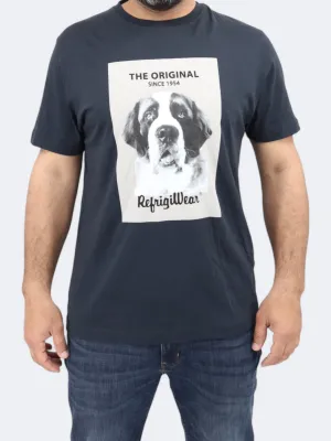 Herren T-Shirt mit Grafikdruck, Marine