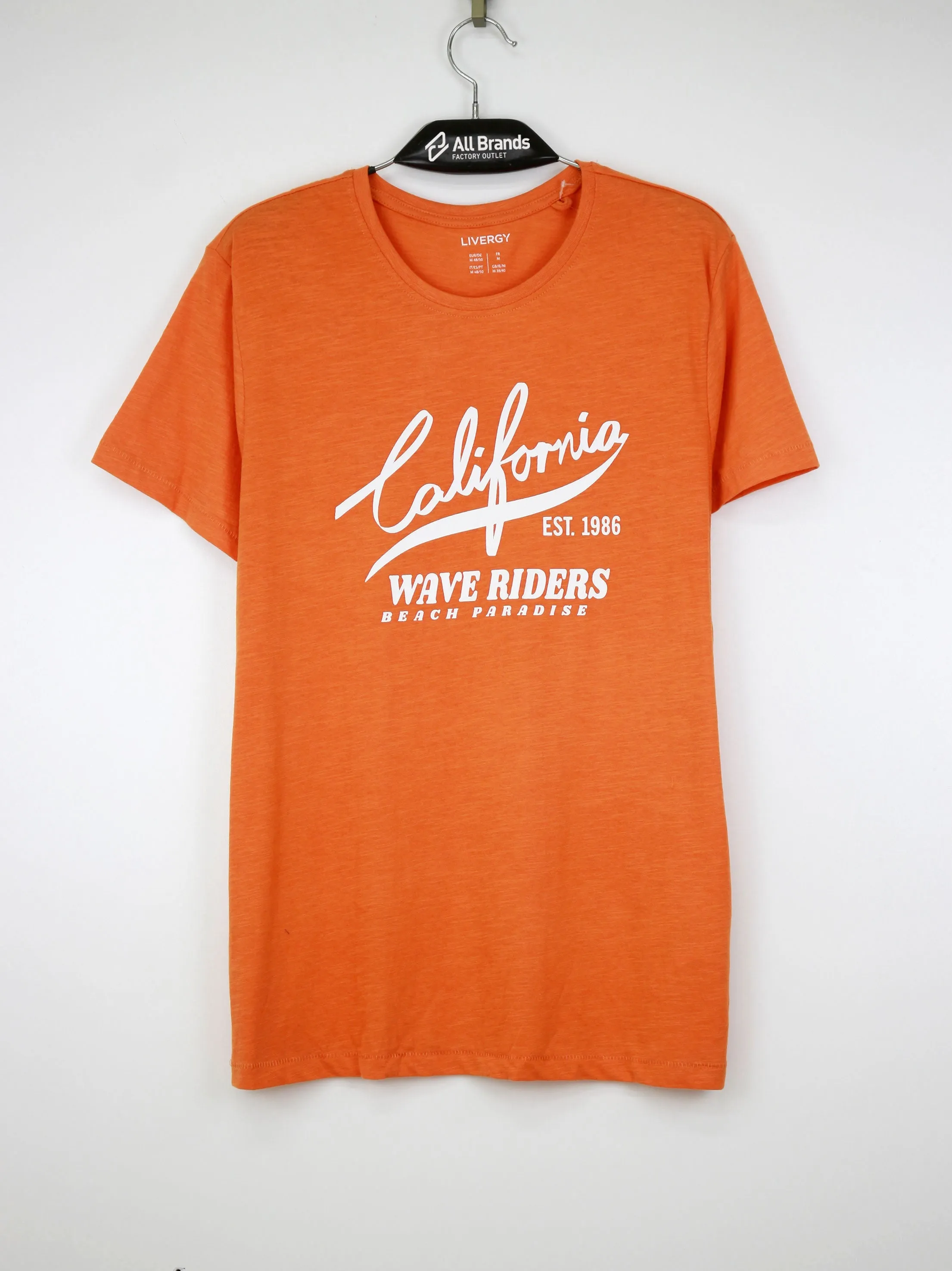 Herren T-Shirt mit Grafikdruck, Orange