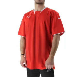 Herren Sportoberteil mit Logo-Stickerei, Rot