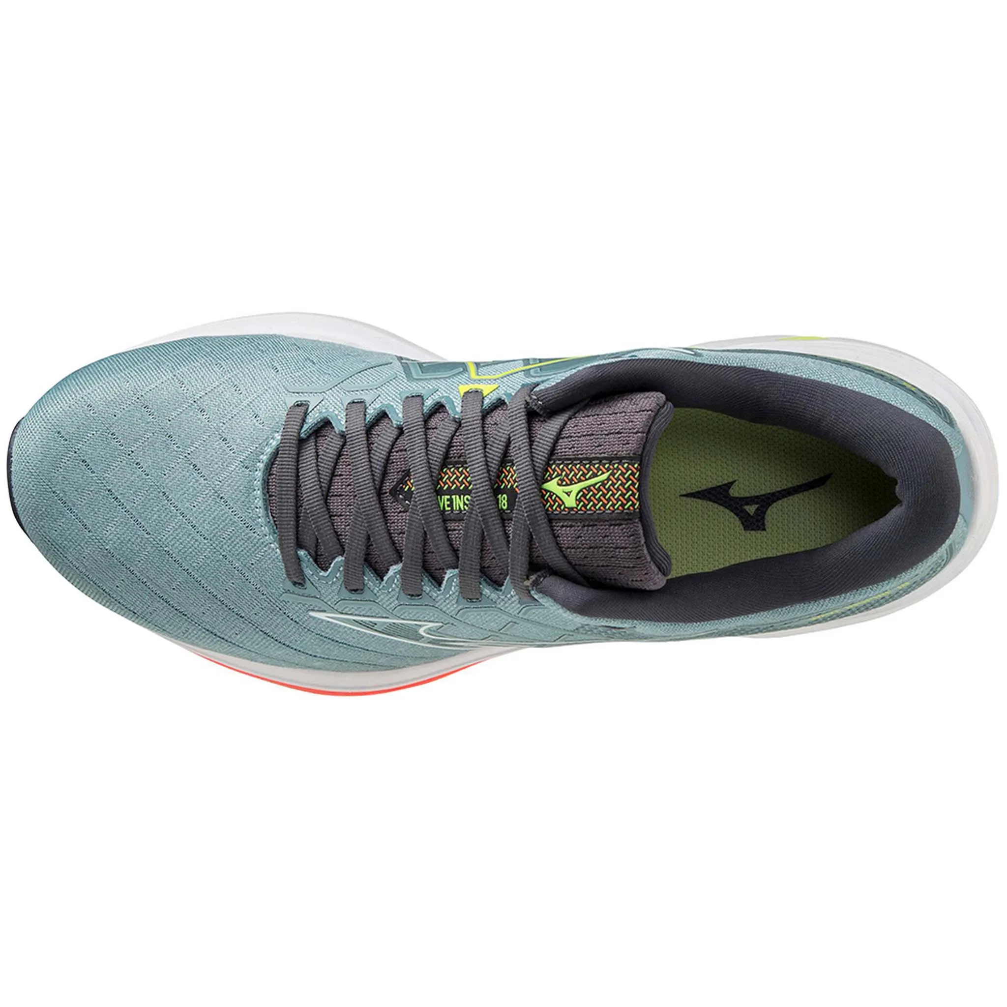 Herren Mizuno Wave Inspire 18 Rauch - Blau Weiß