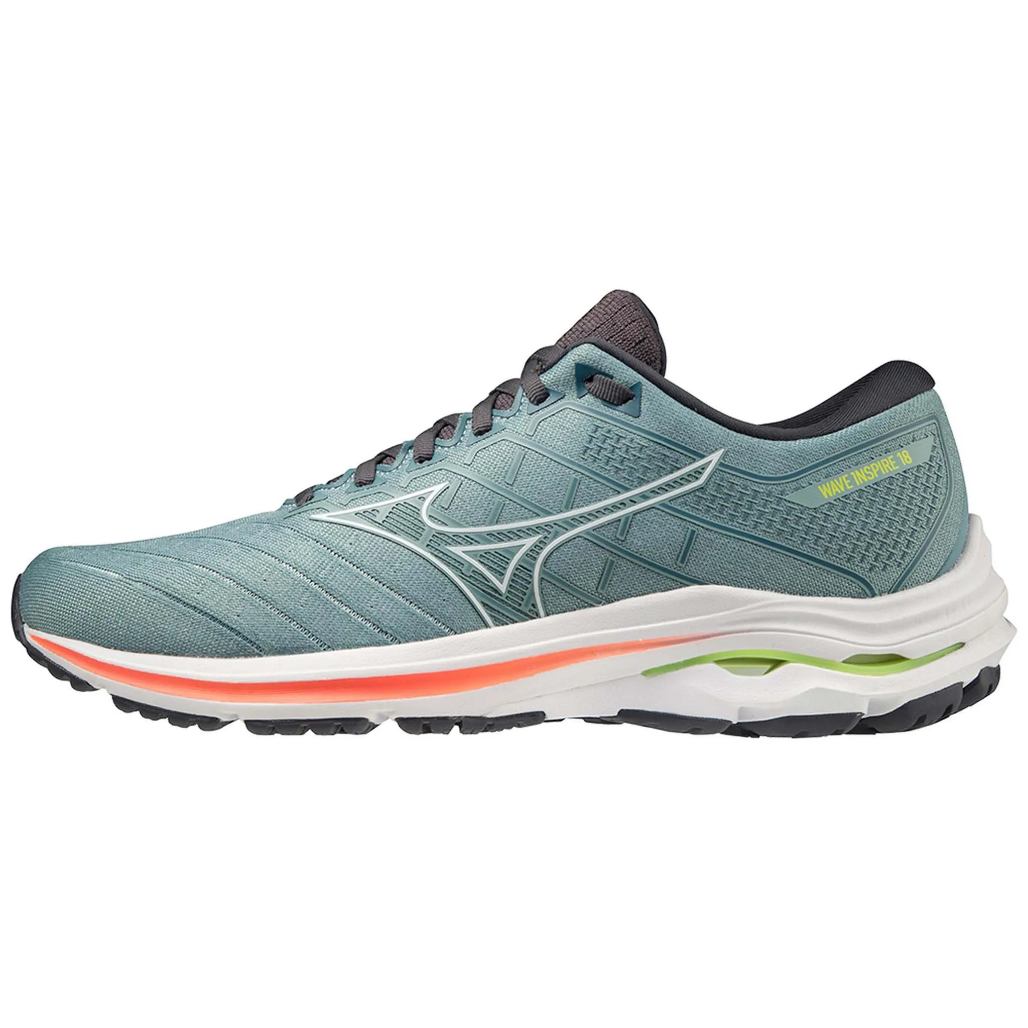 Herren Mizuno Wave Inspire 18 Rauch - Blau Weiß
