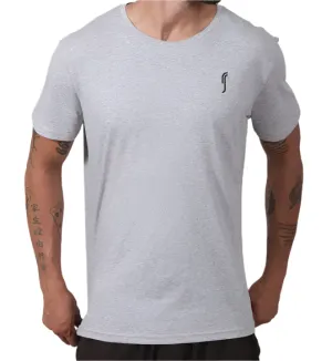 Herren Paris Baumwoll-T-Shirt - Grau Melange/Schwarz Kleidung Rs Herren