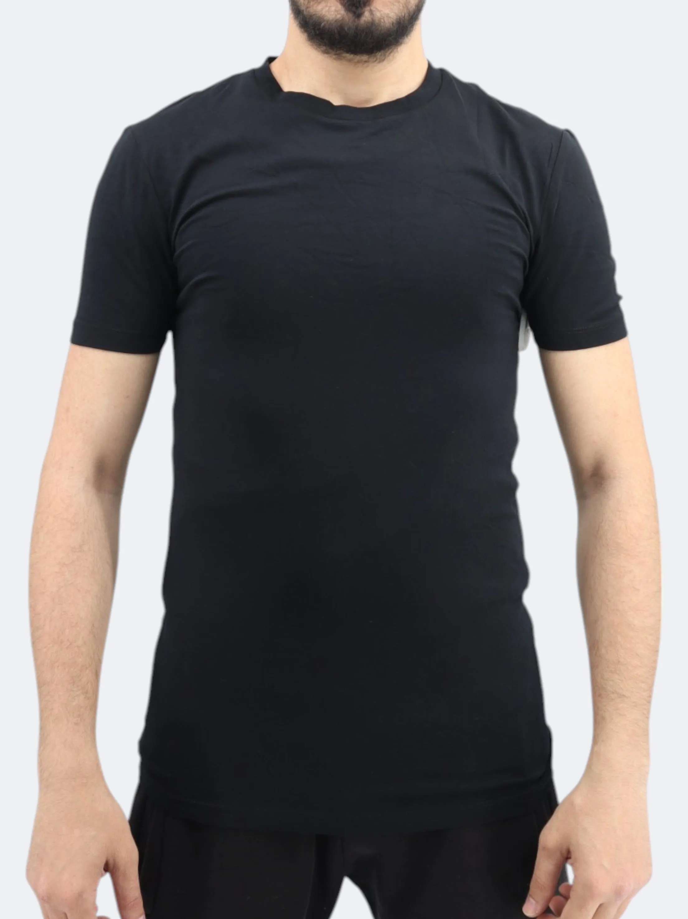 Herren Basic T-Shirt, Schwarz