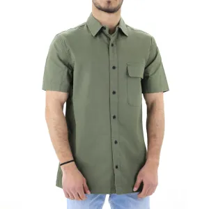Herren-Hemd mit Seitentasche, Olive