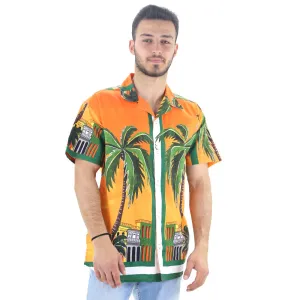 Herren Hemd Casual mit Druck, Orange