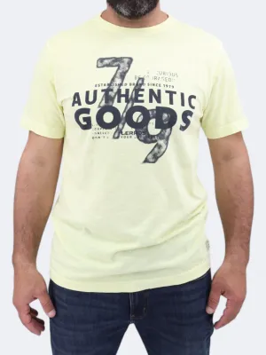 Druck T-Shirt für Herren, Gelb