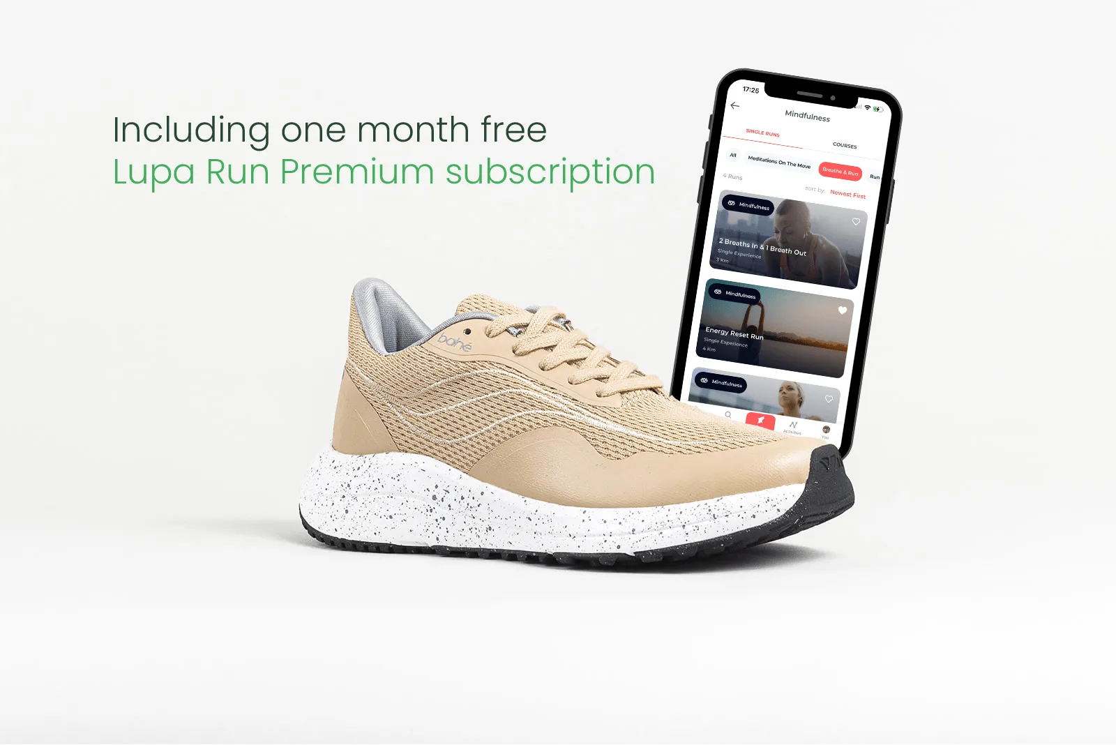 Herren Sneakers mit Erdungsfunktion und veganem Material | Sandstein