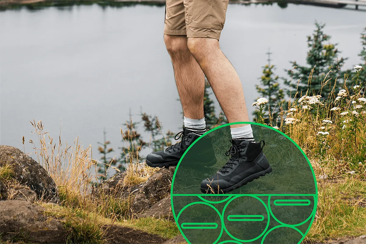Herren Rediscover Grounding Barfuß-Wanderstiefel | Rinde