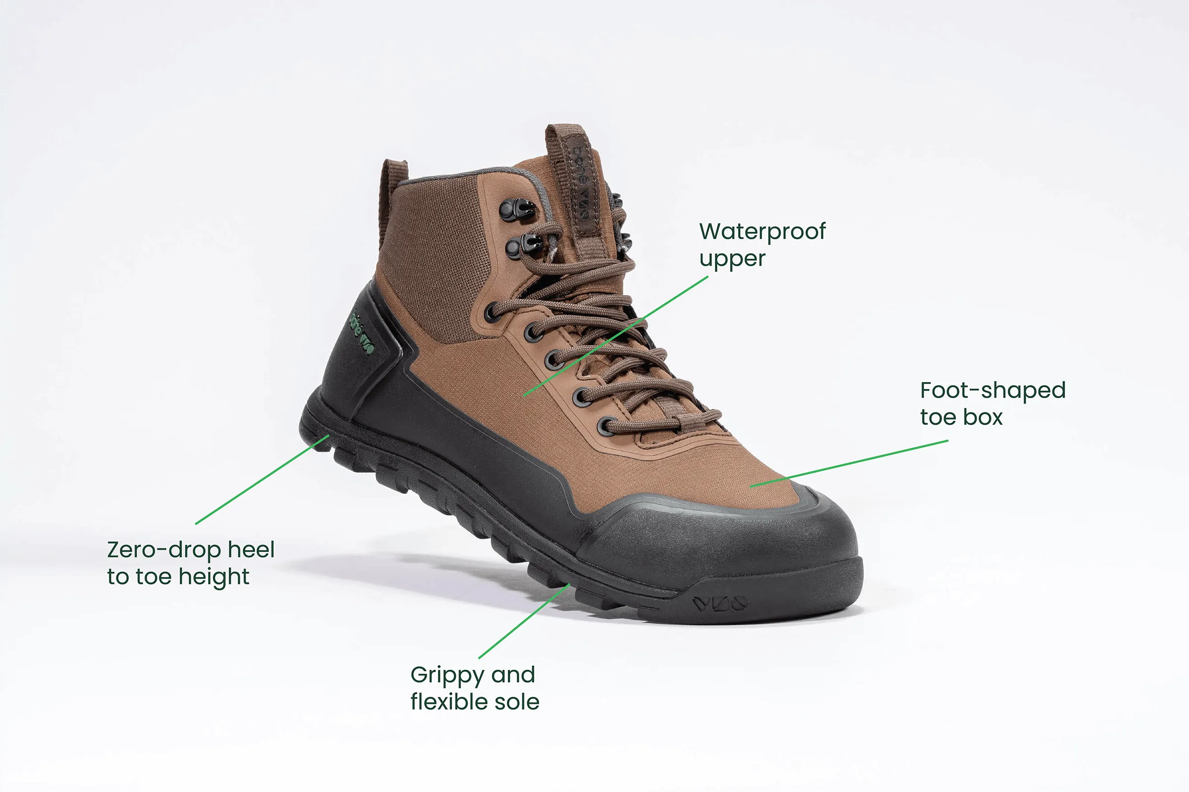 Herren Rediscover Grounding Barfuß-Wanderstiefel | Rinde