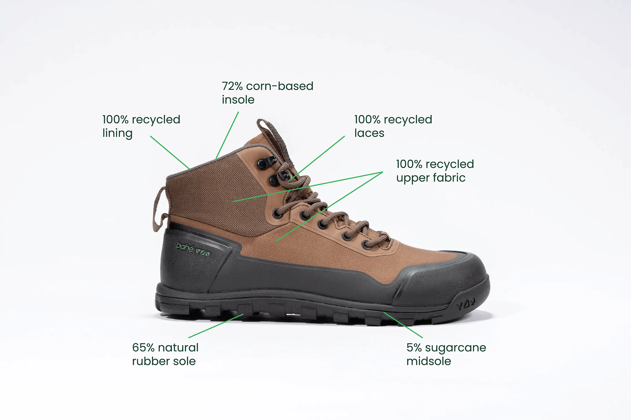 Herren Rediscover Grounding Barfuß-Wanderstiefel | Rinde