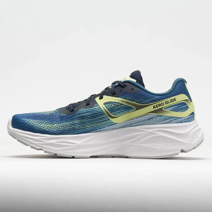 Herren Salomon Aero Glide Blau-Asche / Dunkel-Saphir / Sonniges Limette