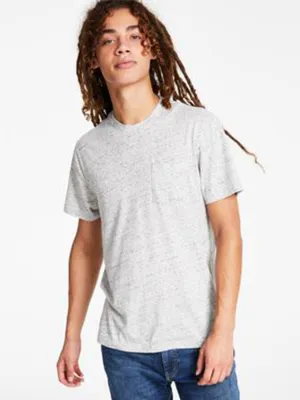 Herren T-Shirt mit Seitentasche, Hellgrau