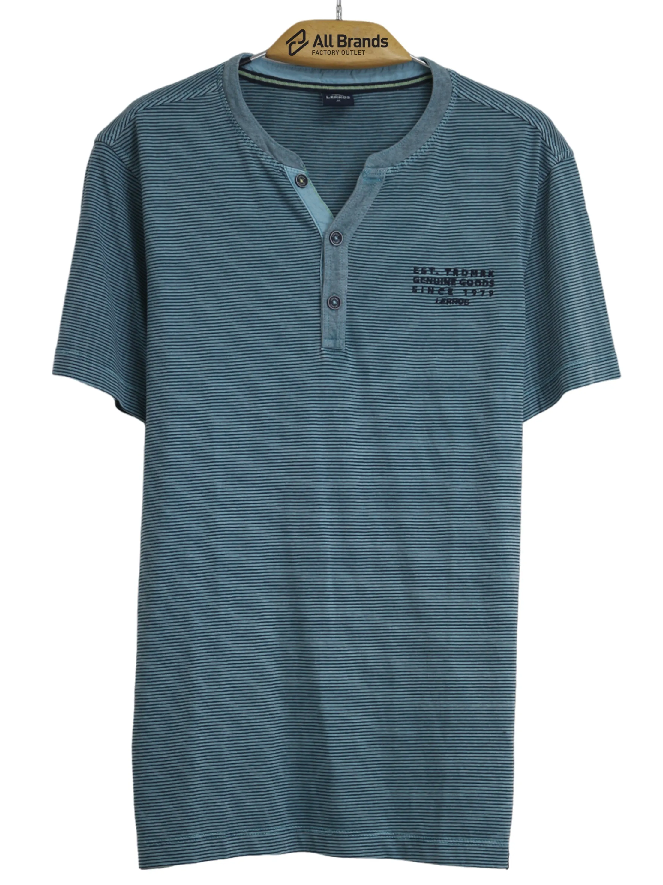 Herren-Gestreiftes Hemd, Blau